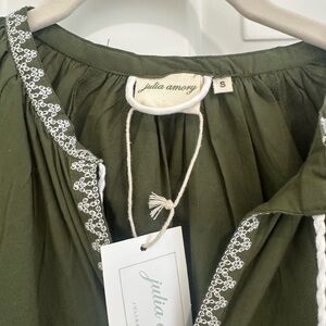 Julia Amory Green Embroidered dress.